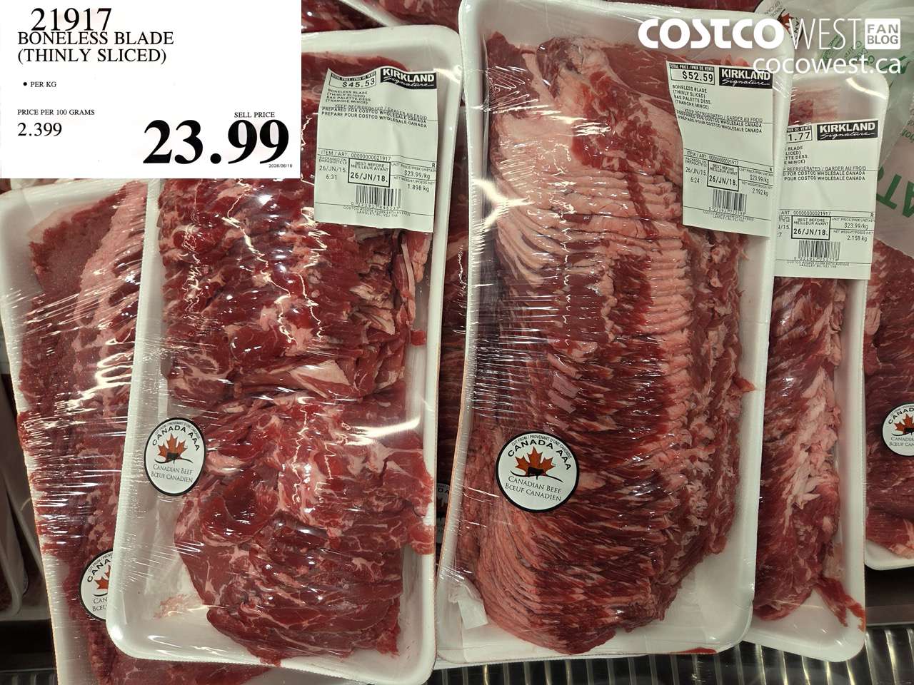 21917 BONELESS BLADE (THINLY SLICED) $23.99