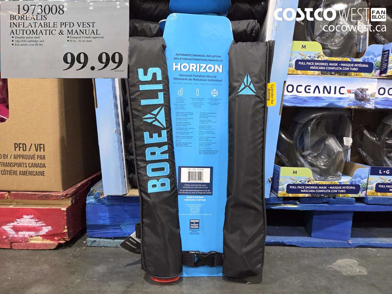 1973008 BOREALIS INFLATABLE PFD VEST AUTOMATIC & MANUAL $99.99