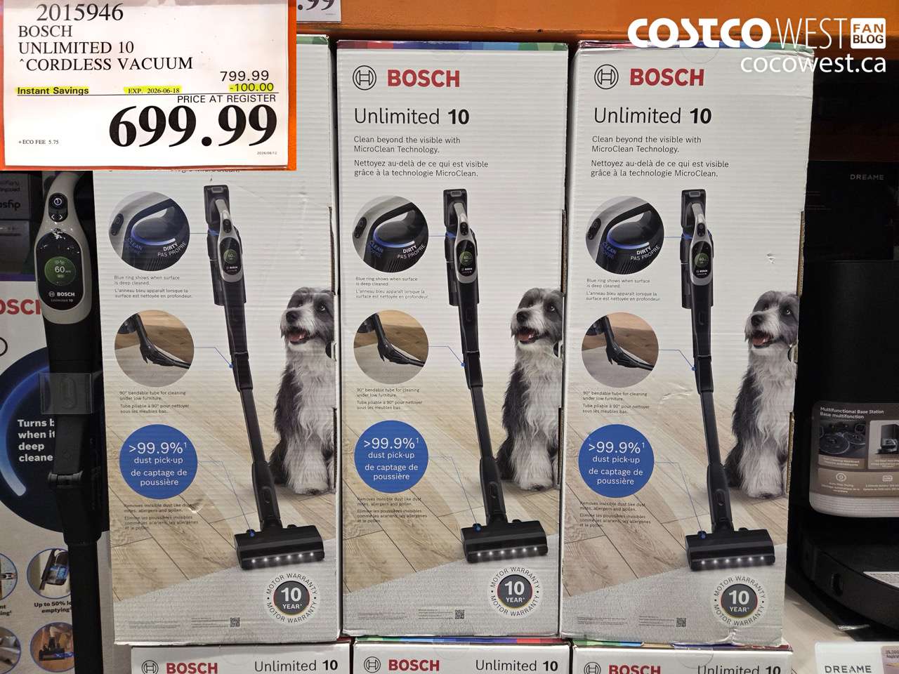 2015946 BOSCH UNLIMITED 10 CORDLESS VACUUM ($100.00 INSTANT SAVINGS EXPIRES ON 2026-06-18) $699.99