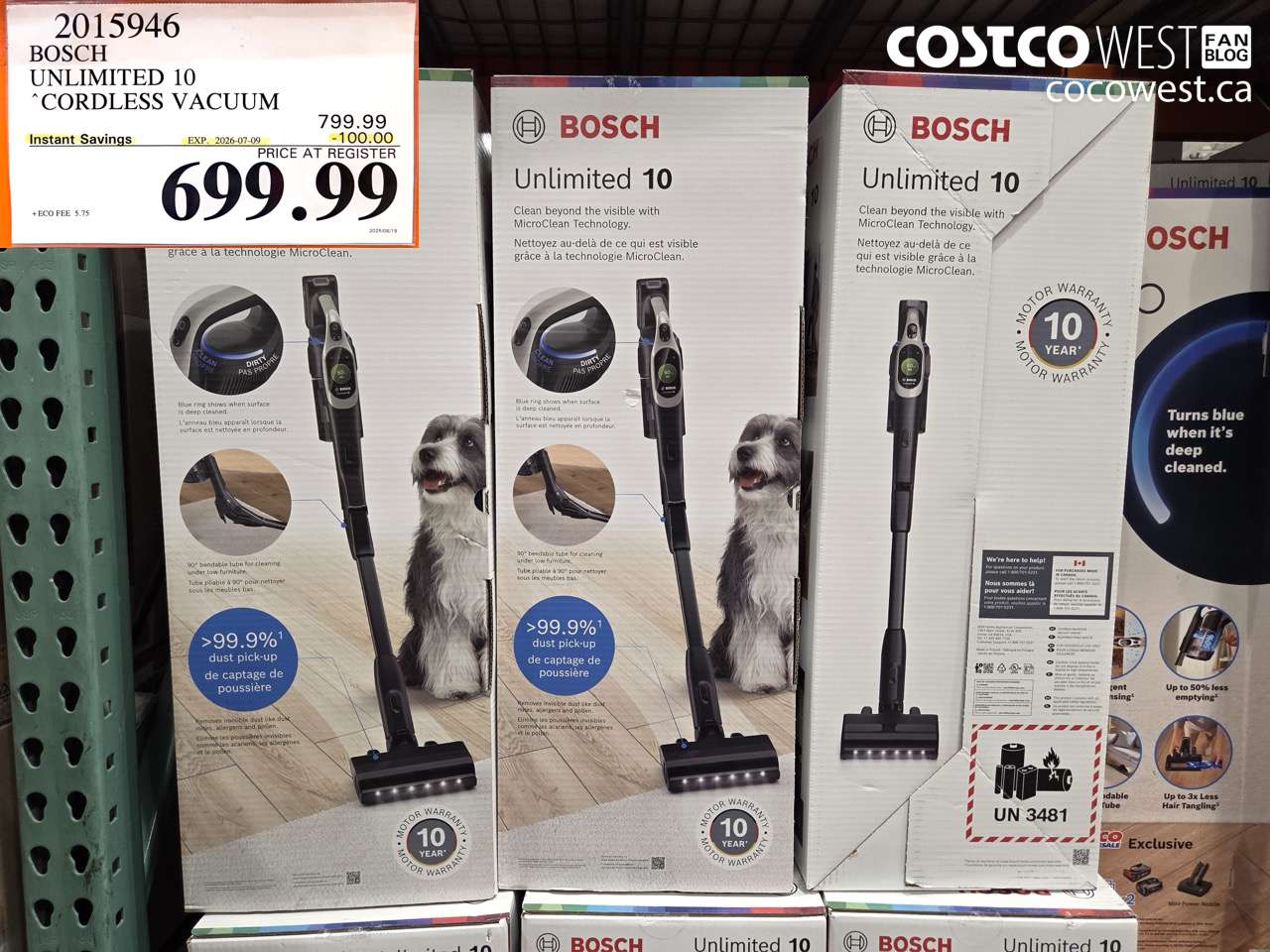 2015946 BOSCH UNLIMITED 10 CORDLESS VACUUM ($100.00 INSTANT SAVINGS EXPIRES ON 2026-07-09) $699.99