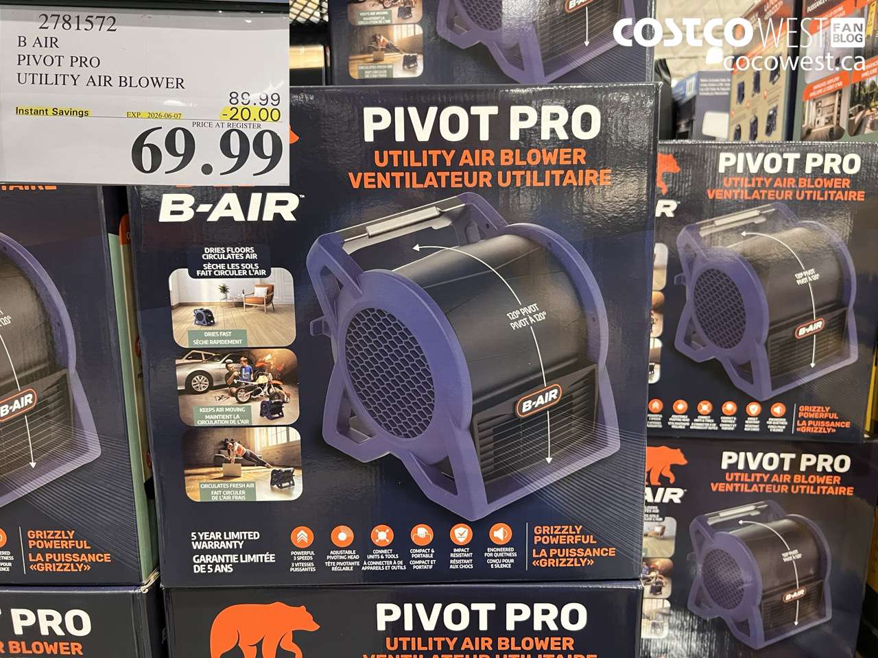 2781572 B AIR PIVOT PRO UTILITY AIR BLOWER ($20.00 INSTANT SAVINGS EXPIRES ON 2026-06-07) $69.99