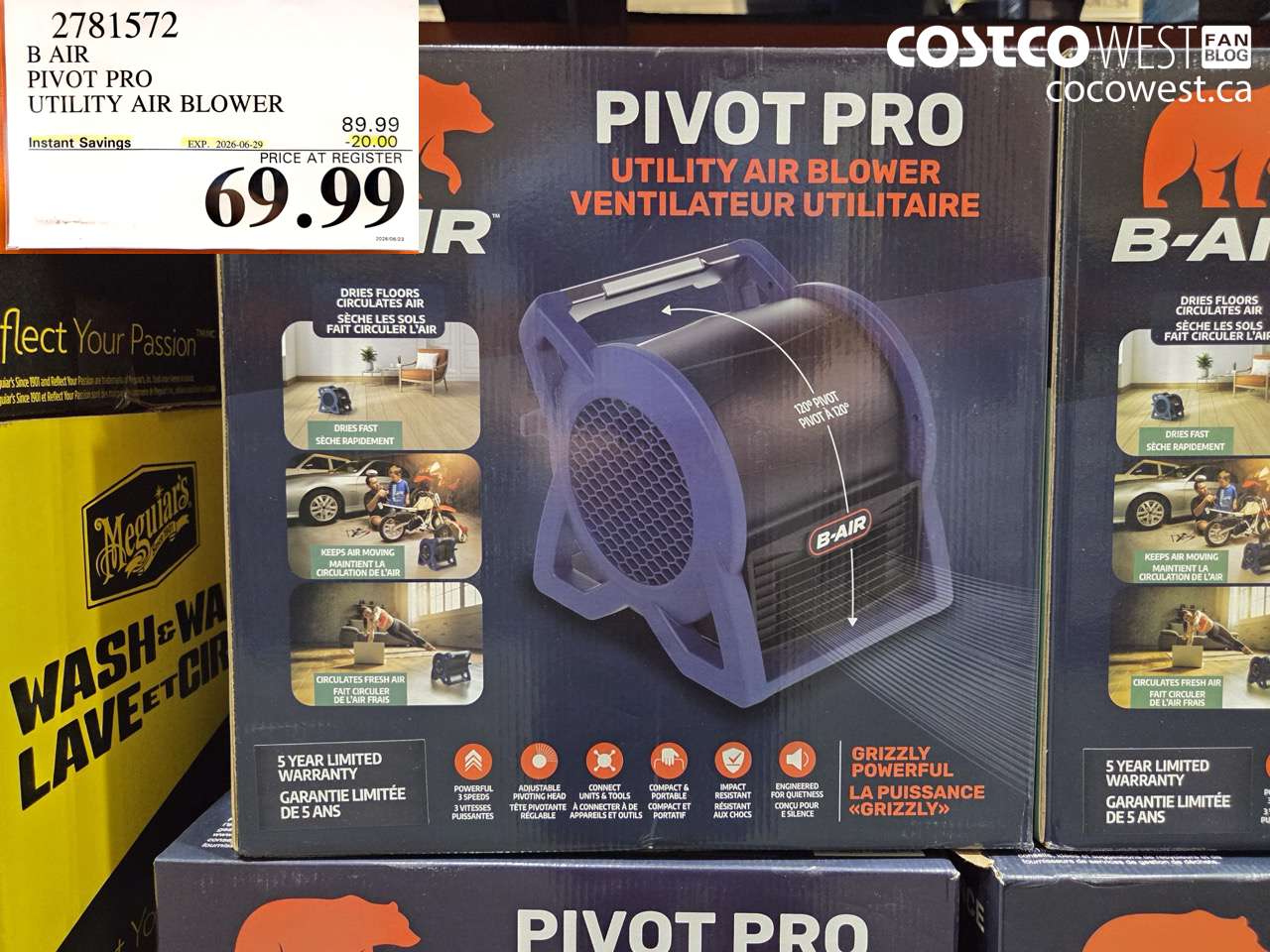 2781572 B AIR PIVOT PRO UTILITY AIR BLOWER ($20.00 INSTANT SAVINGS EXPIRES ON 2026-06-29) $69.99