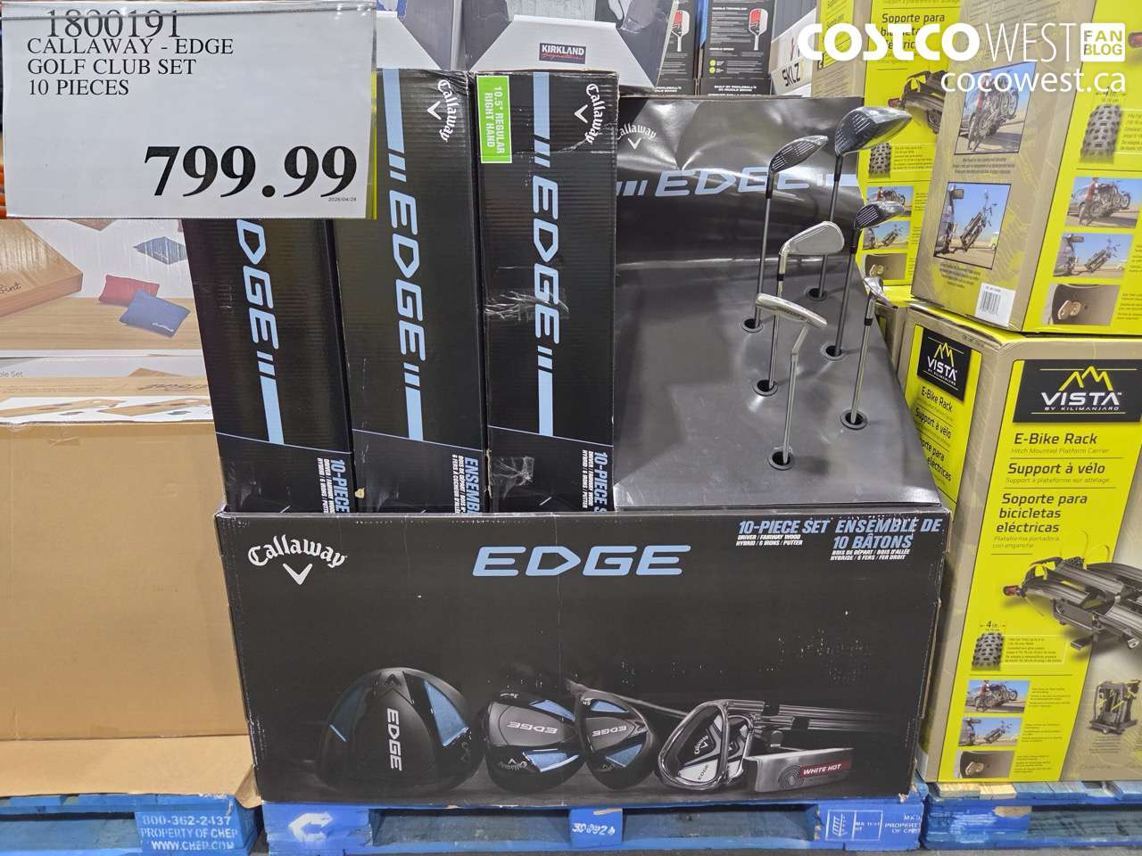 1800191 CALLAWAY - EDGE GOLF CLUB SET 10 PIECES $799.99