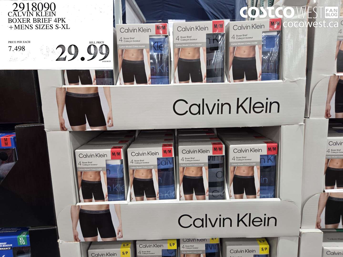 2918090 CALVIN KLEIN BOXER BRIEF 4PK + MENS SIZES S-XL $29.99