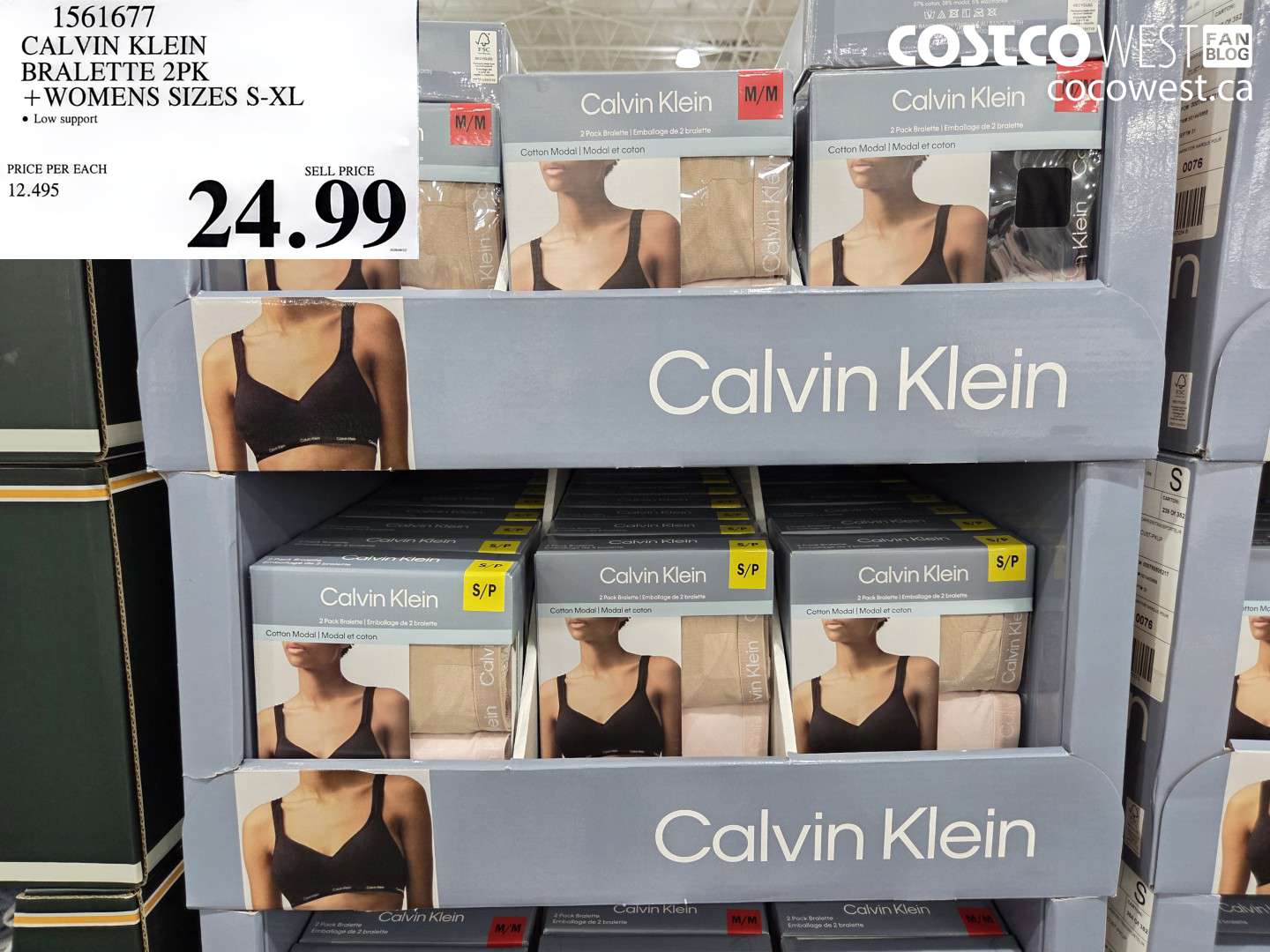 1561677 CALVIN KLEIN BRALETTE 2PK WOMENS SIZES S-XL $24.99