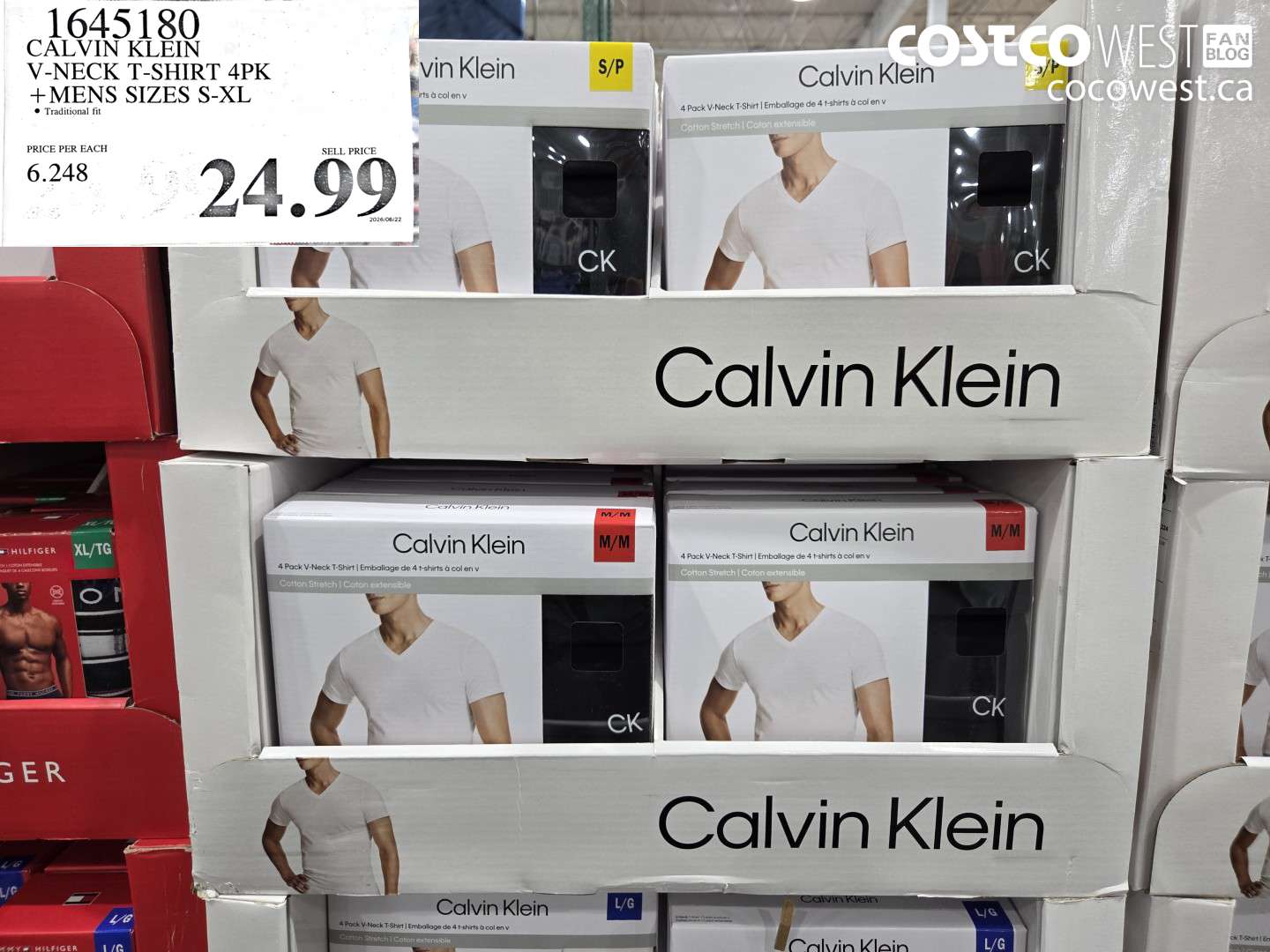 1645180 CALVIN KLEIN V-NECK T-SHIRT 4PK MENS SIZES S-XL $24.99