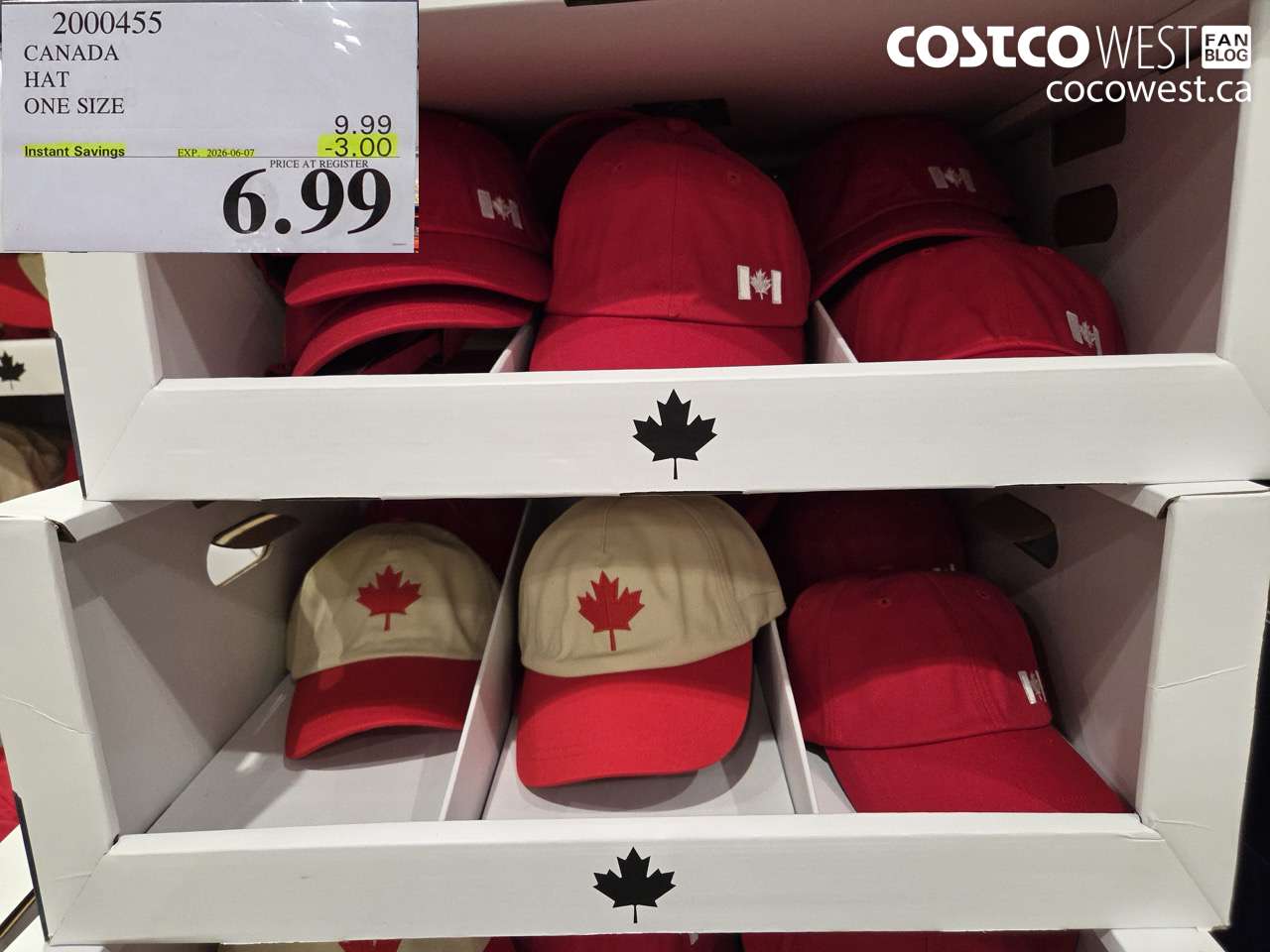 2000455 CANADA HAT ONE SIZE ($3.00 INSTANT SAVINGS EXPIRES ON 2026-06-07) $6.99