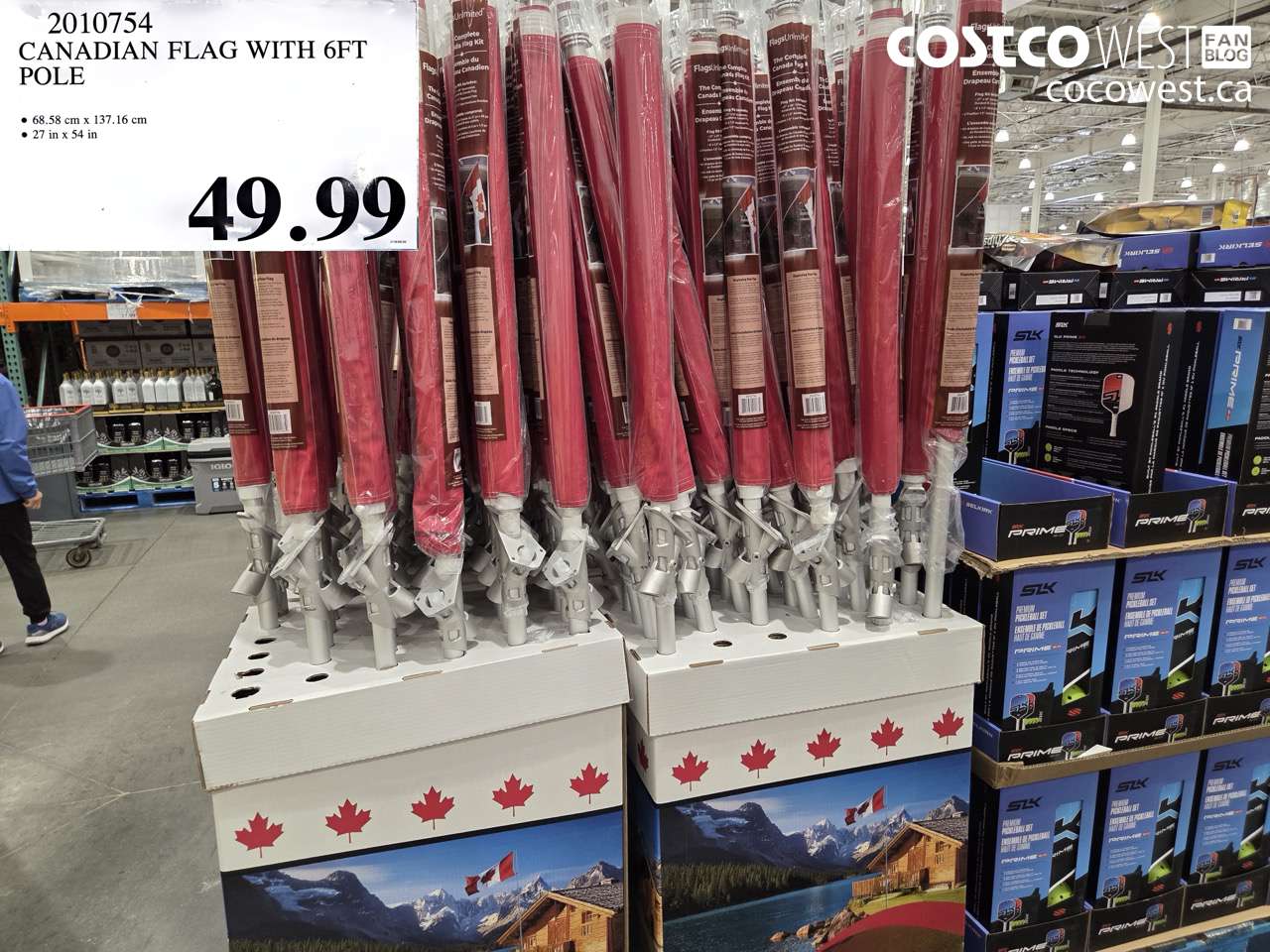 2010754 CANADIAN FLAG WITH 6FT POLE $49.99
