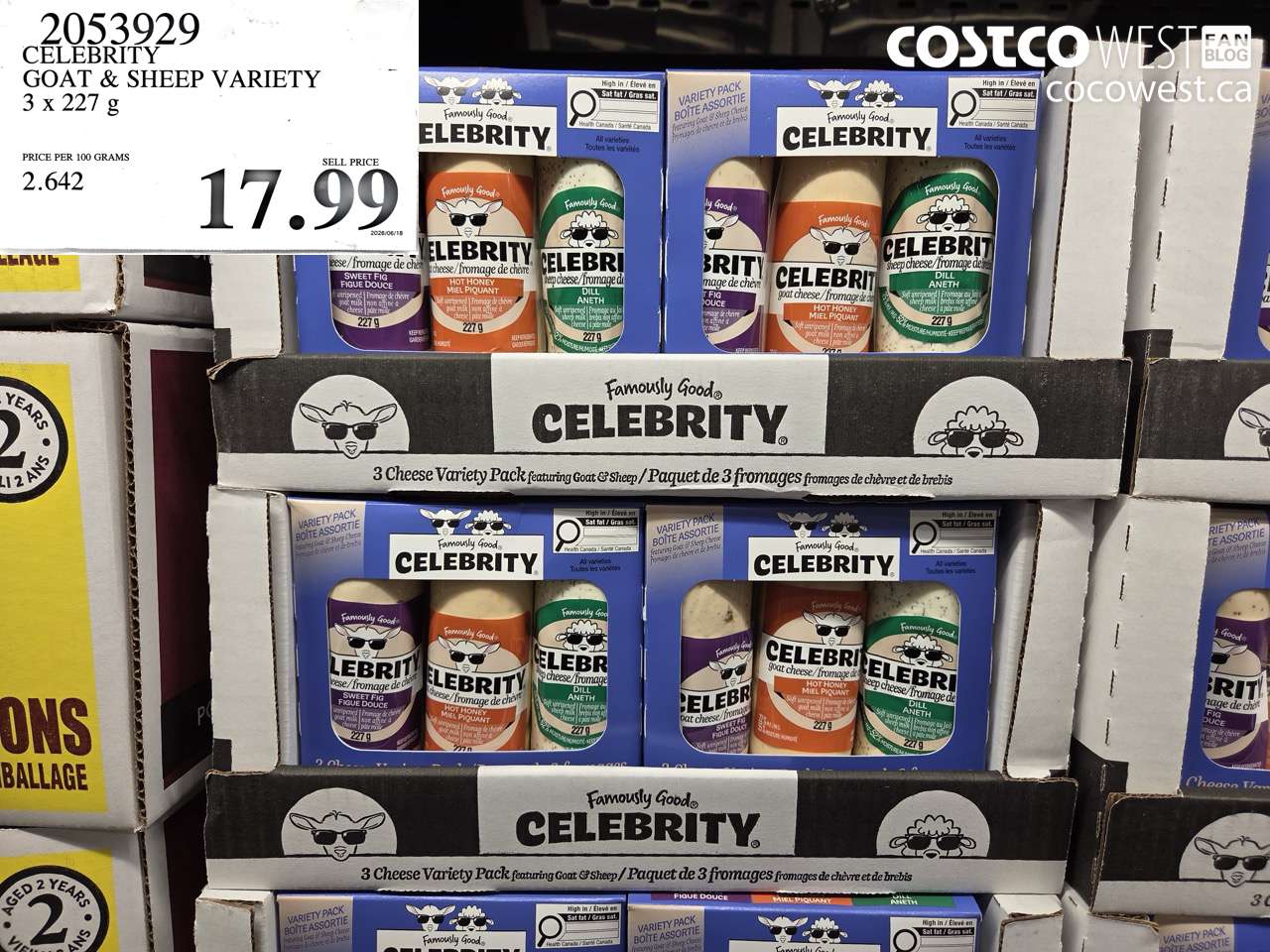2053929 CELEBRITY GOAT & SHEEP VARIETY 3 X 227 G $17.99