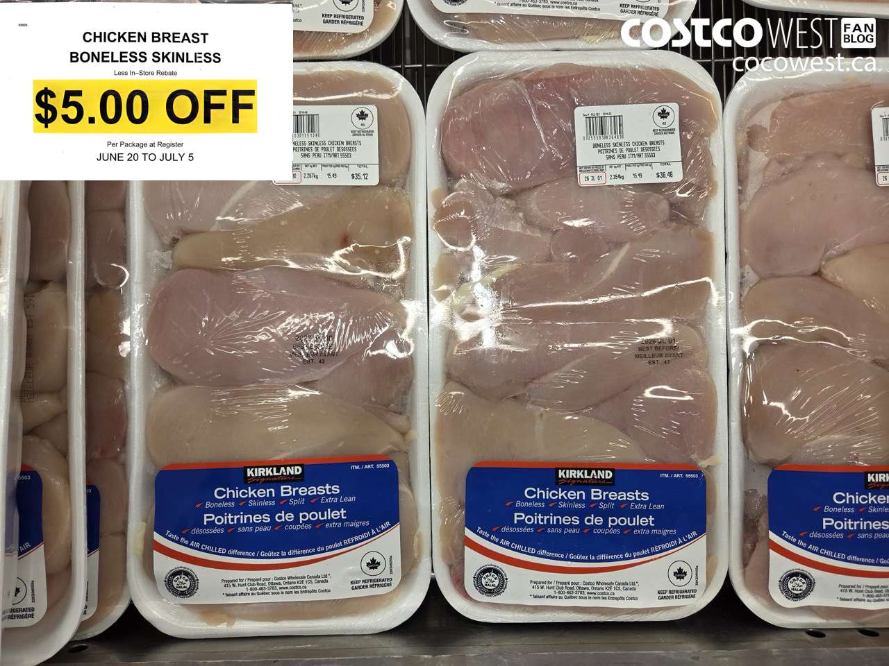 55503 CHICKEN BREAST BONELESS SKINLESS ($5.00 INSTANT SAVINGS EXPIRES ON 2026-07-05)