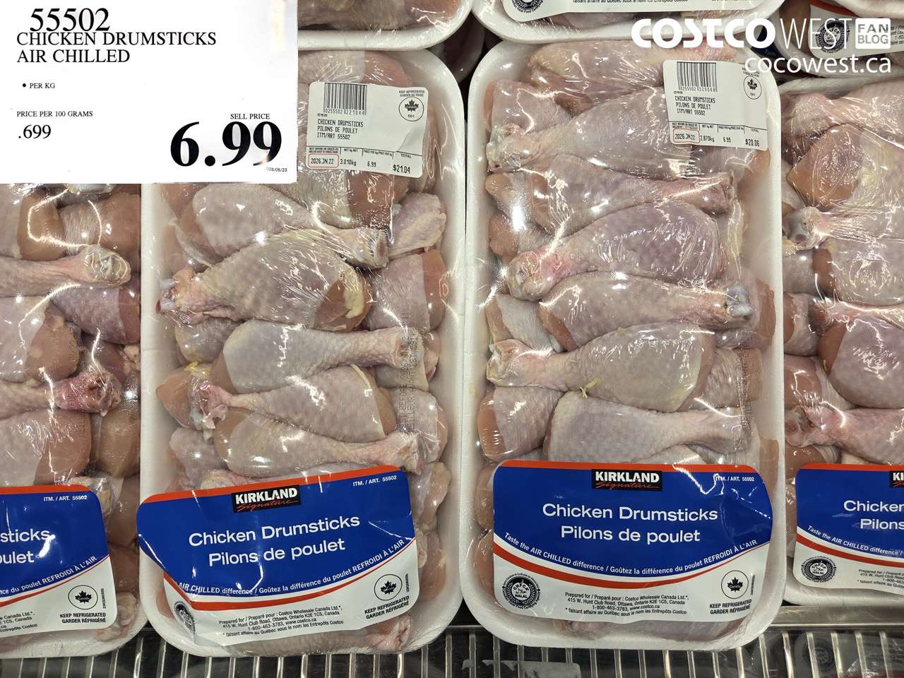 55502 CHICKEN DRUMSTICKS AIR CHILLED $6.99