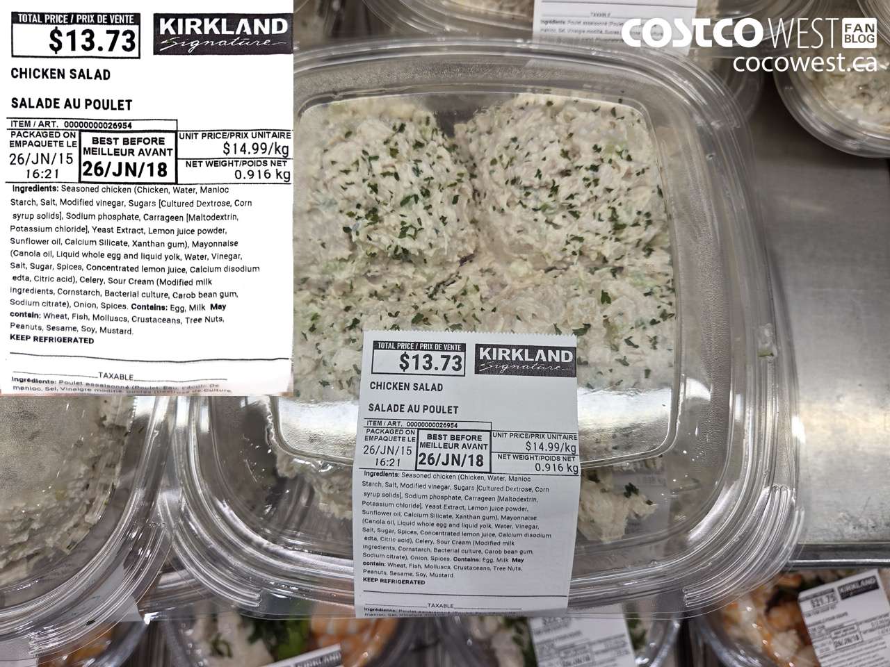 26954 CHICKEN SALAD $14.99