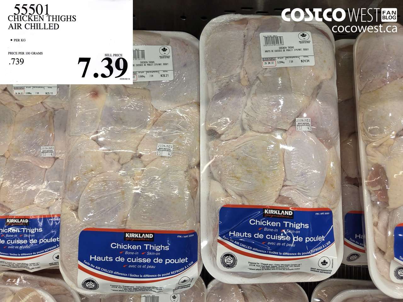 55501 CHICKEN THIGHS AIR CHILLED $7.39