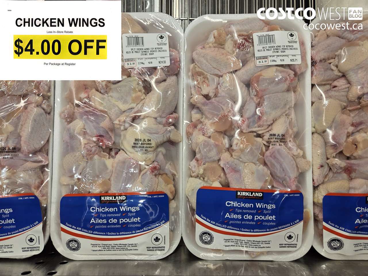 55504 CHICKEN WINGS ($4.00 INSTANT SAVINGS)