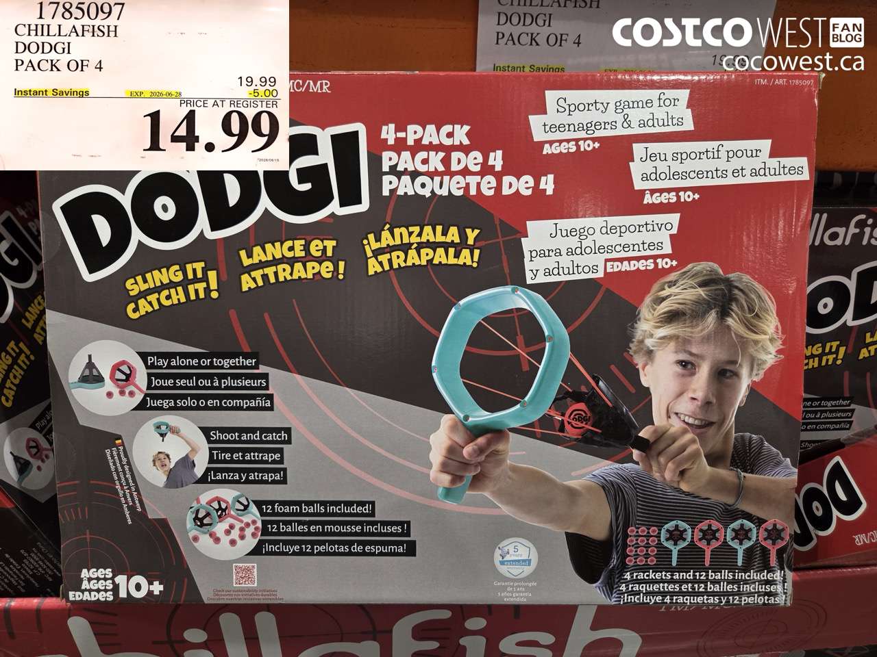 1785097 CHILLAFISH DODGI PACK OF 4 ($5.00 INSTANT SAVINGS EXPIRES ON 2026-06-28) $14.99