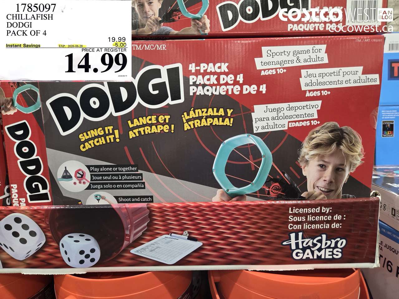 1785097 CHILLAFISH DODGI PACK OF 4 ($5.00 INSTANT SAVINGS EXPIRES ON 2026-06-28) $14.99