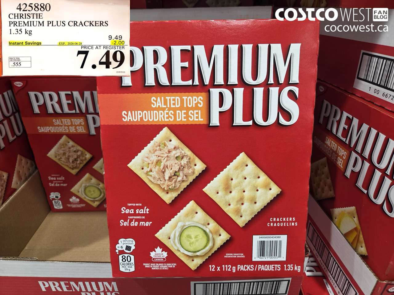 425880 CHRISTIE PREMIUM PLUS CRACKERS 1.35 KG ($2.00 INSTANT SAVINGS EXPIRES ON 2026-06-28) $7.49