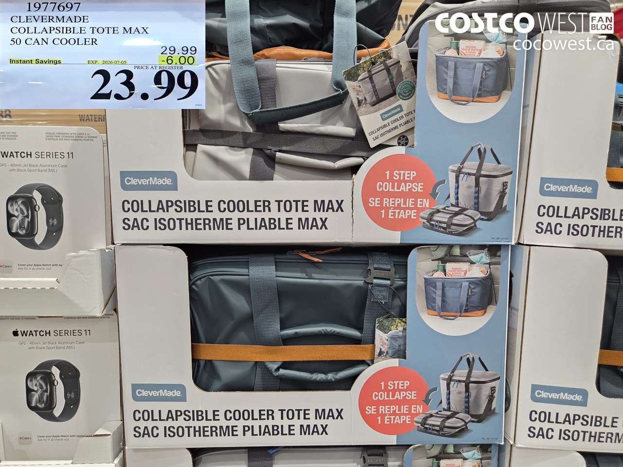 1977697 CLEVERMADE COLLAPSIBLE TOTE MAX 50 CAN COOLER ($6.00 INSTANT SAVINGS EXPIRES ON 2026-07-05) $23.99