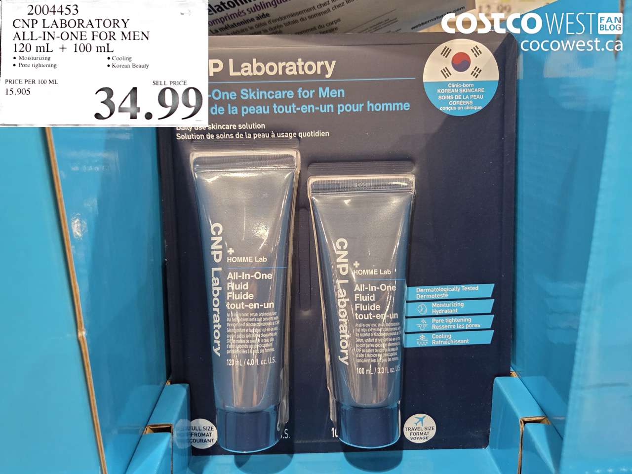 2004453 CNP LABORATORY ALL-IN-ONE FOR MEN 120 ML + 100 ML $34.99