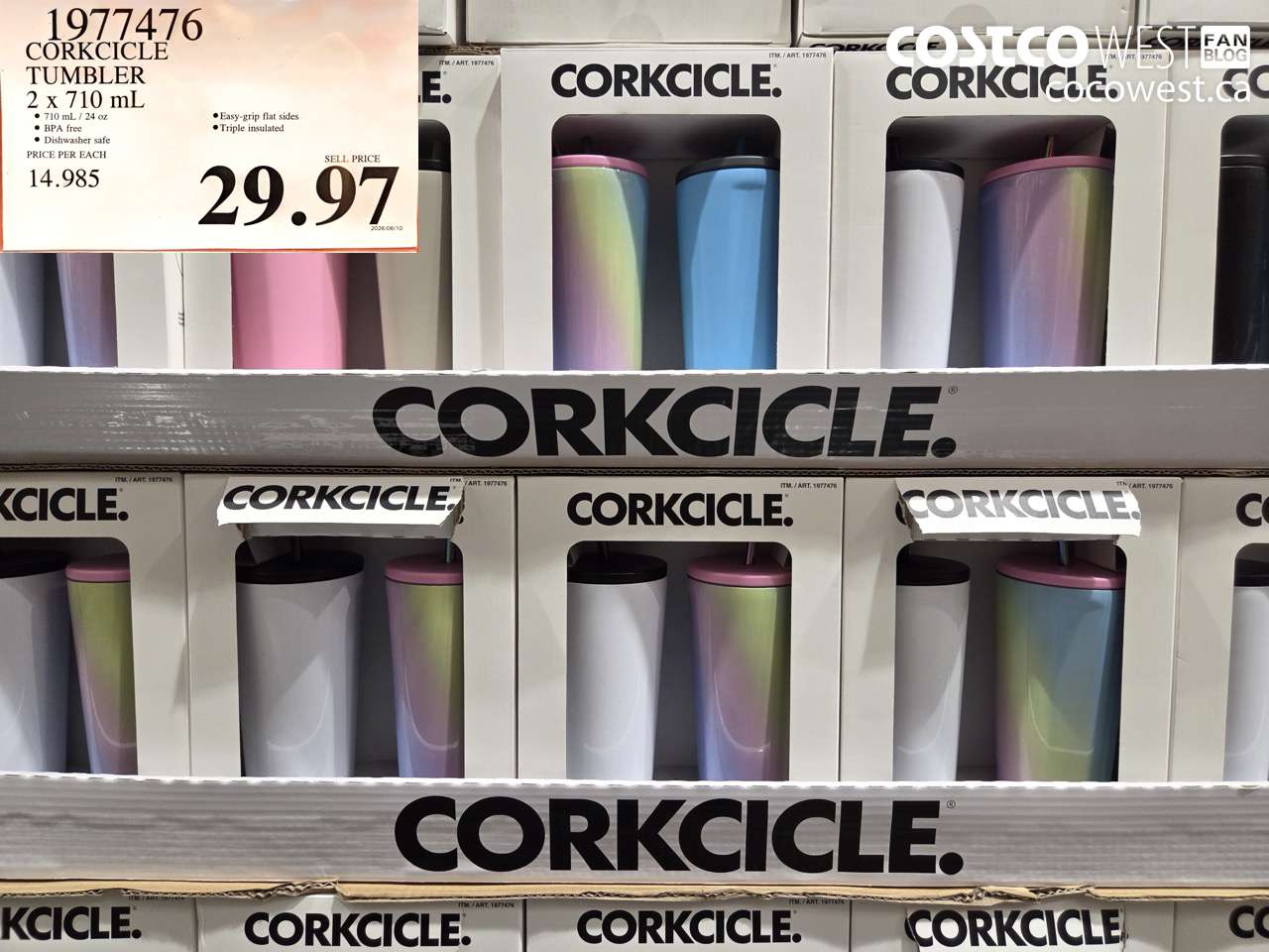 1977476 CORKCICLE TUMBLER 2 X 710 ML $29.97