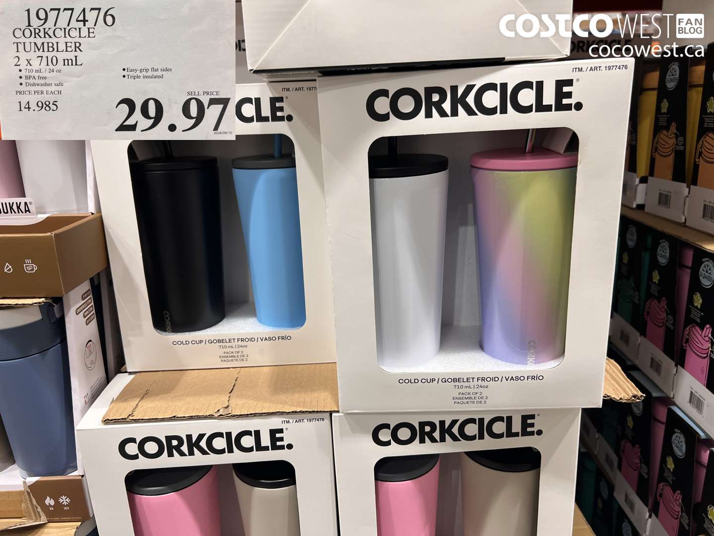 1977476 CORKCICLE TUMBLER 2 X 710 ML $29.97