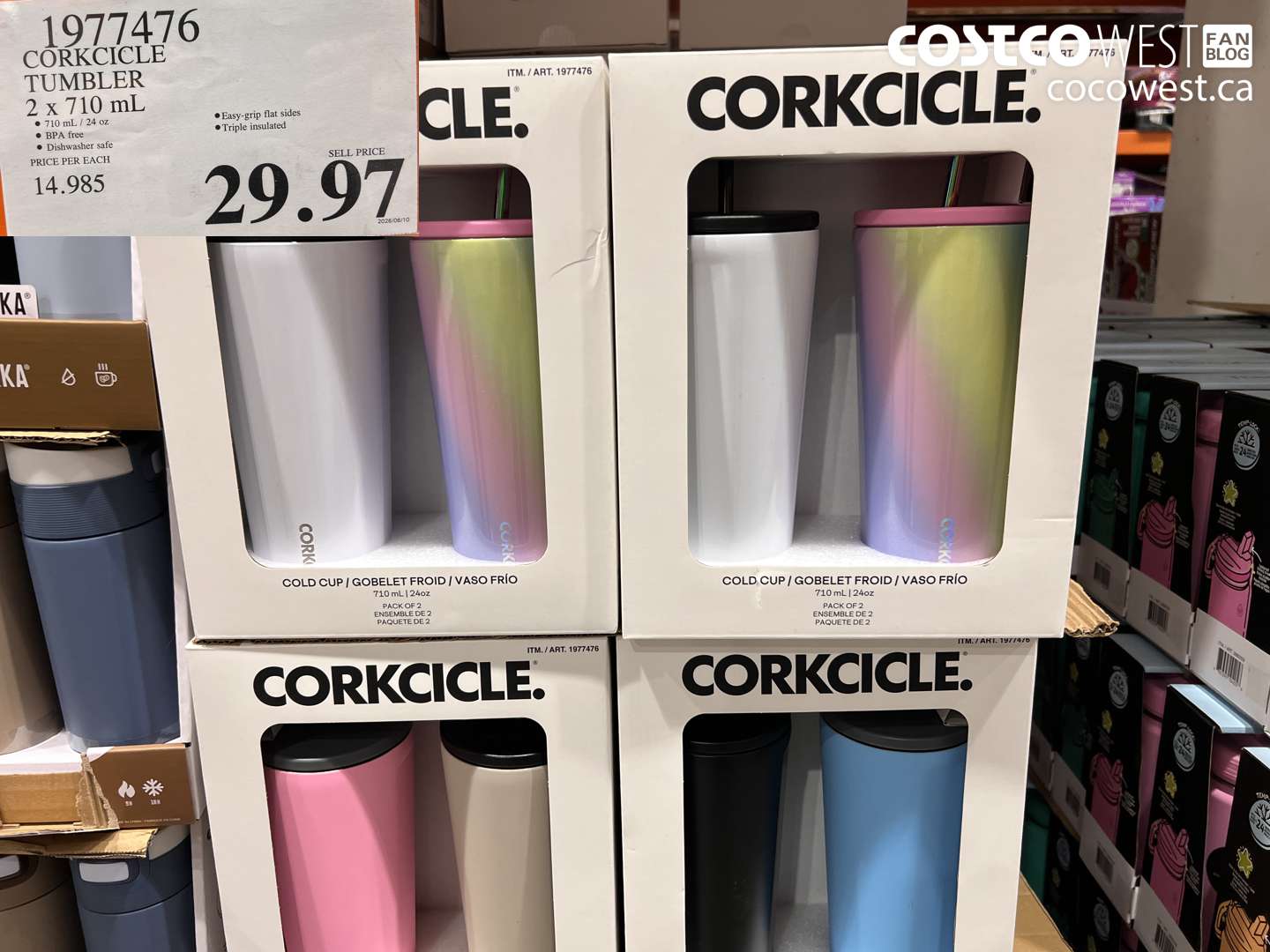 1977476 CORKCICLE TUMBLER 2 X 710 ML $29.97