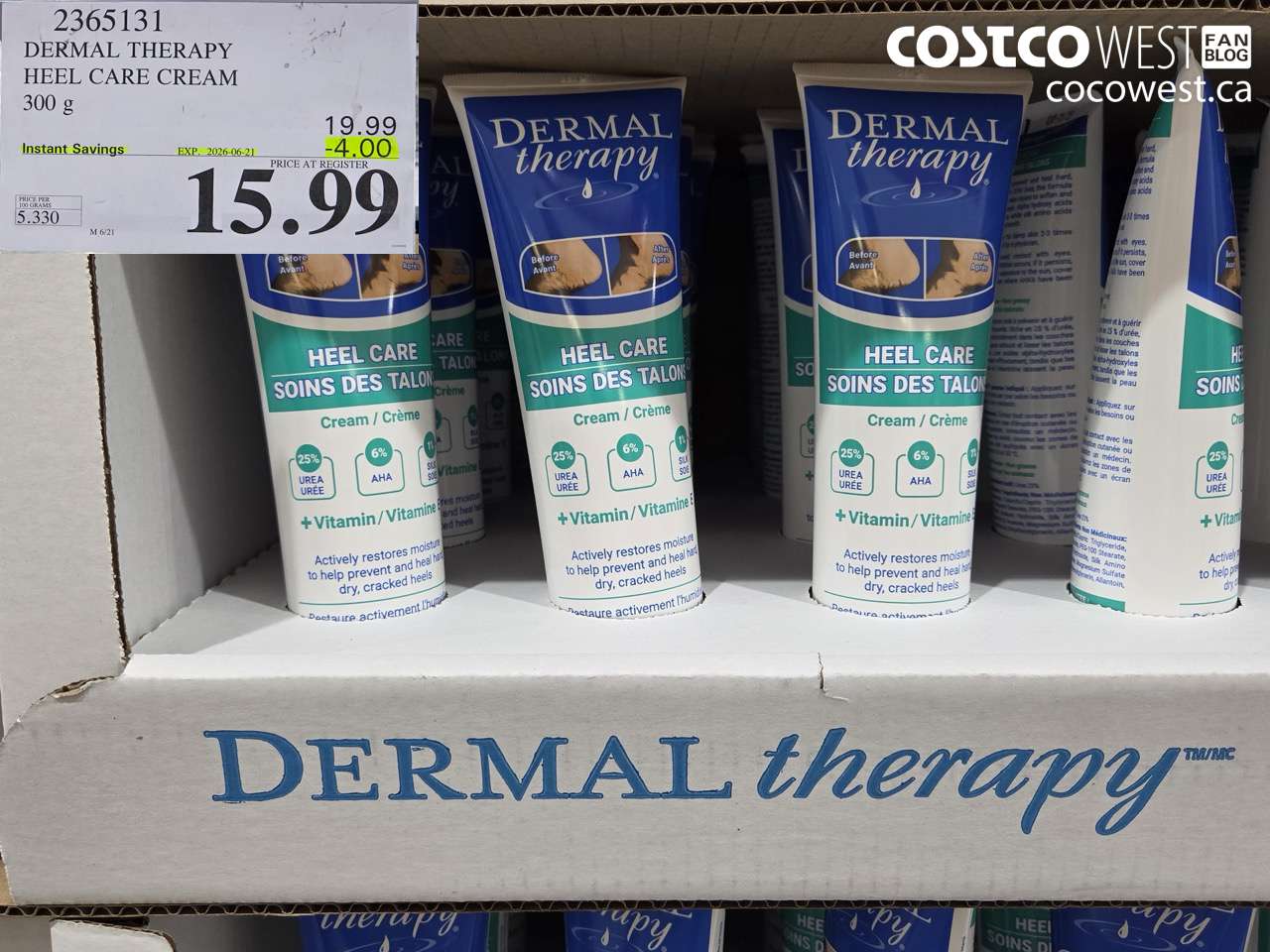 2365131 DERMAL THERAPY HEEL CARE CREAM 300 G ($4.00 INSTANT SAVINGS EXPIRES ON 2026-06-21) $15.99
