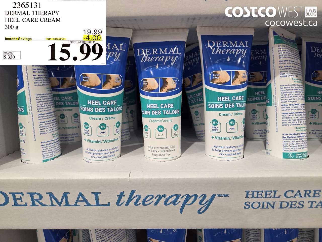2365131 DERMAL THERAPY HEEL CARE CREAM 300 G ($4.00 INSTANT SAVINGS EXPIRES ON 2026-06-21) $15.99