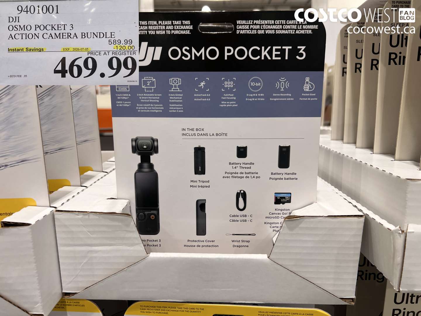 9401001 DJI OSMO POCKET 3 ACTION CAMERA BUNDLE ($120.00 INSTANT SAVINGS EXPIRES ON 2026-07-05) $469.99