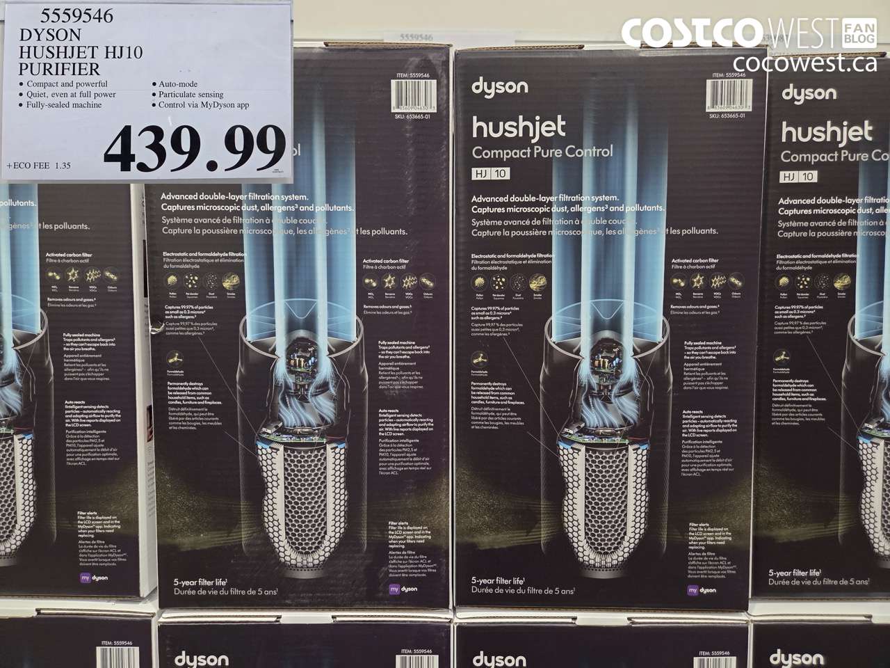 5559546 DYSON HUSHJET HJ10 PURIFIER $439.99