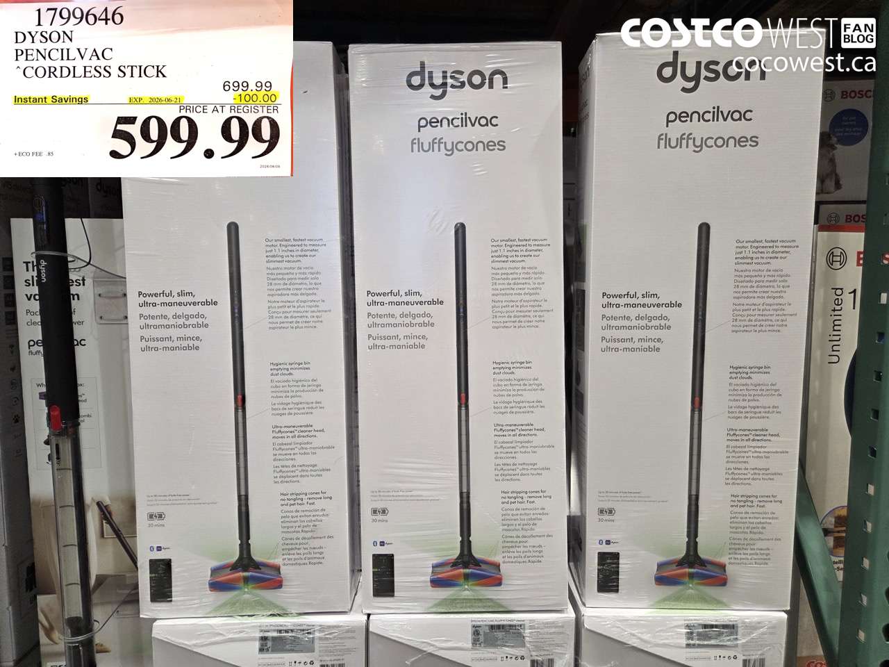 1799646 DYSON PENCILVAC CORDLESS STICK ($100.00 INSTANT SAVINGS EXPIRES ON 2026-06-21) $599.99