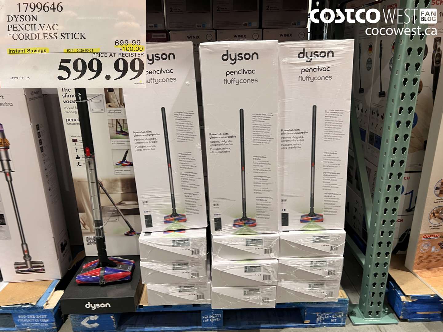 1799646 DYSON PENCILVAC CORDLESS STICK ($100.00 INSTANT SAVINGS EXPIRES ON 2026-06-21) $599.99
