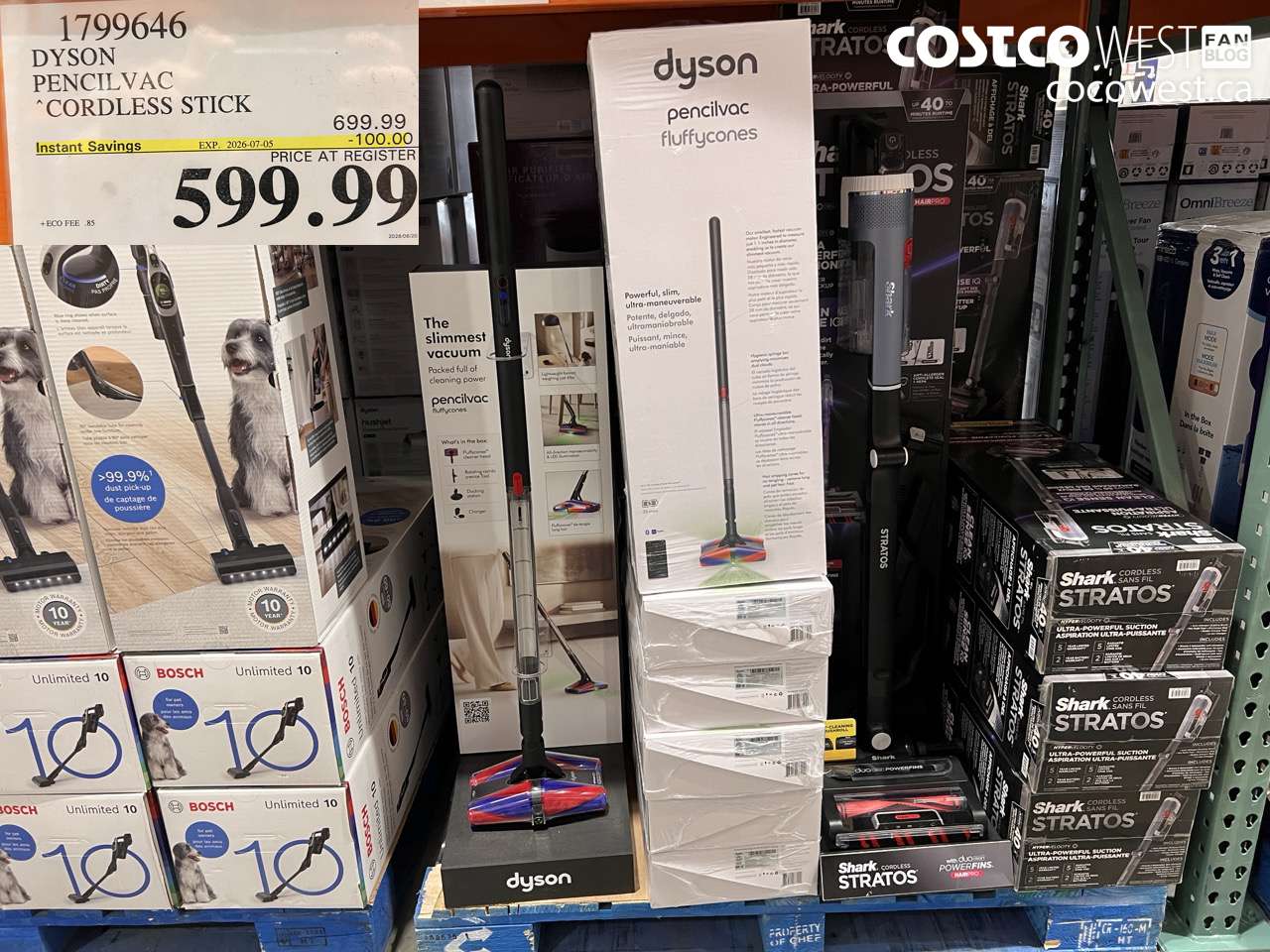 1799646 DYSON PENCIL VAC CORDLESS STICK ($100.00 INSTANT SAVINGS EXPIRES ON 2026-07-05) $599.99