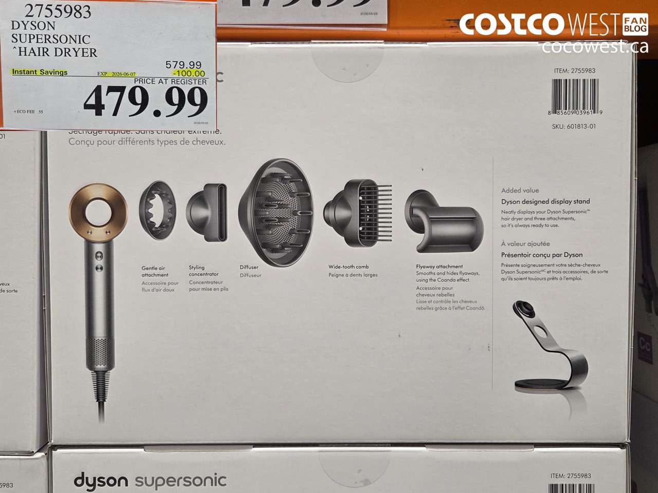 2755983 DYSON SUPERSONIC HAIR DRYER ($100.00 INSTANT SAVINGS EXPIRES ON 2026-06-07) $479.99
