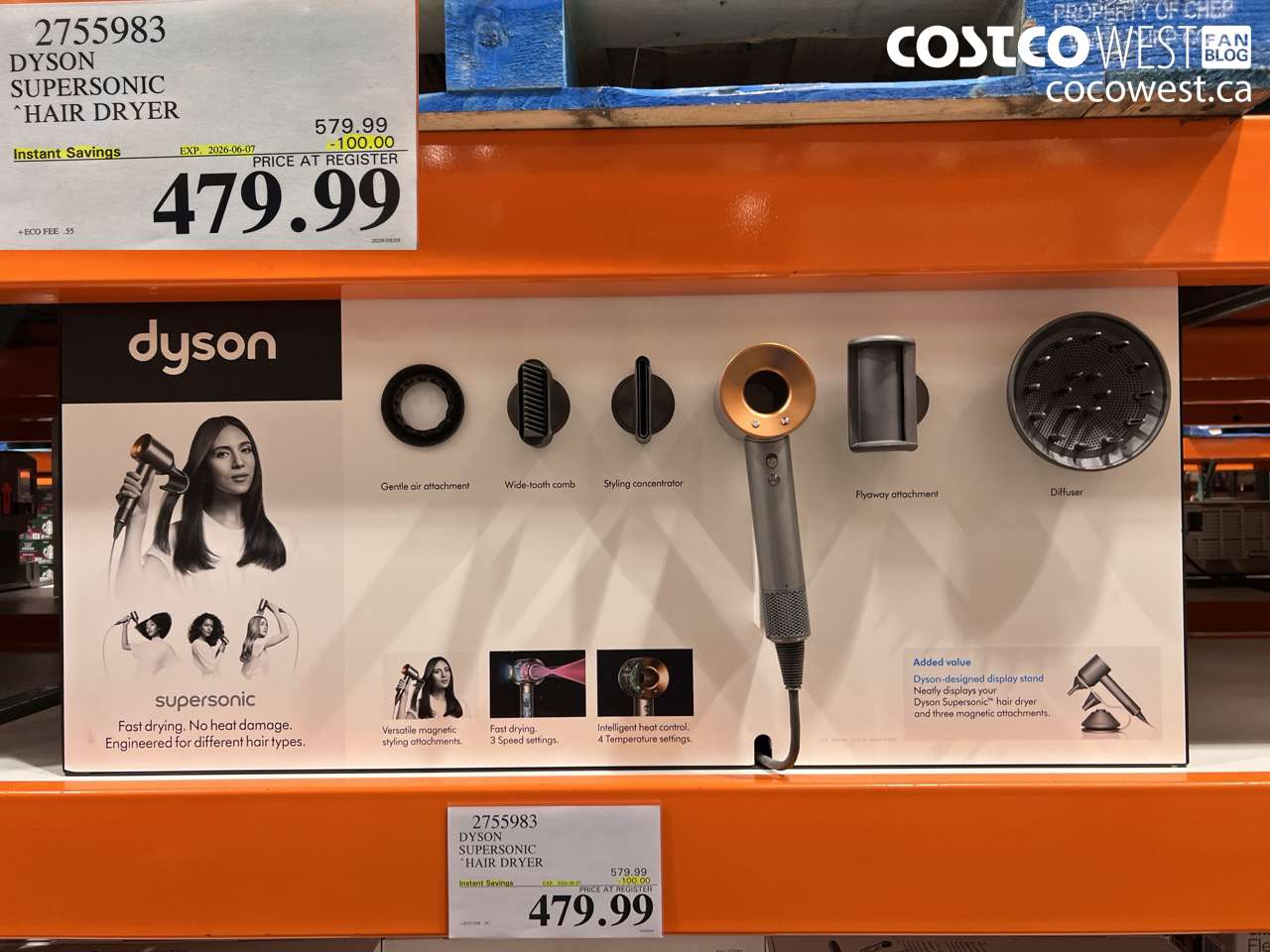 2755983 DYSON SUPERSONIC HAIR DRYER ($100.00 INSTANT SAVINGS EXPIRES ON 2026-06-07) $479.99