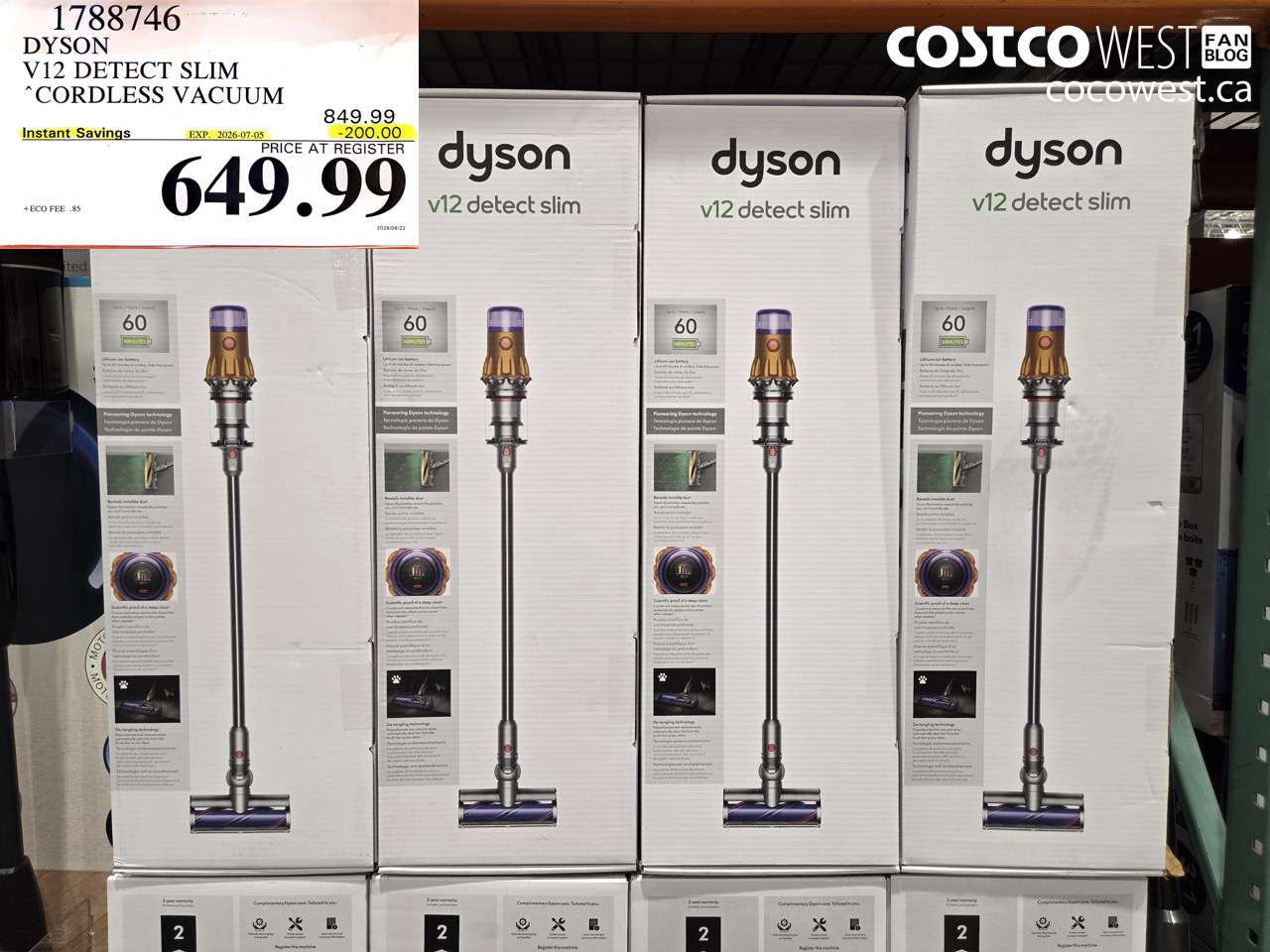 1788746 DYSON V12 DETECT SLIM CORDLESS VACUUM ($200.00 INSTANT SAVINGS EXPIRES ON 2026-07-05) $649.99