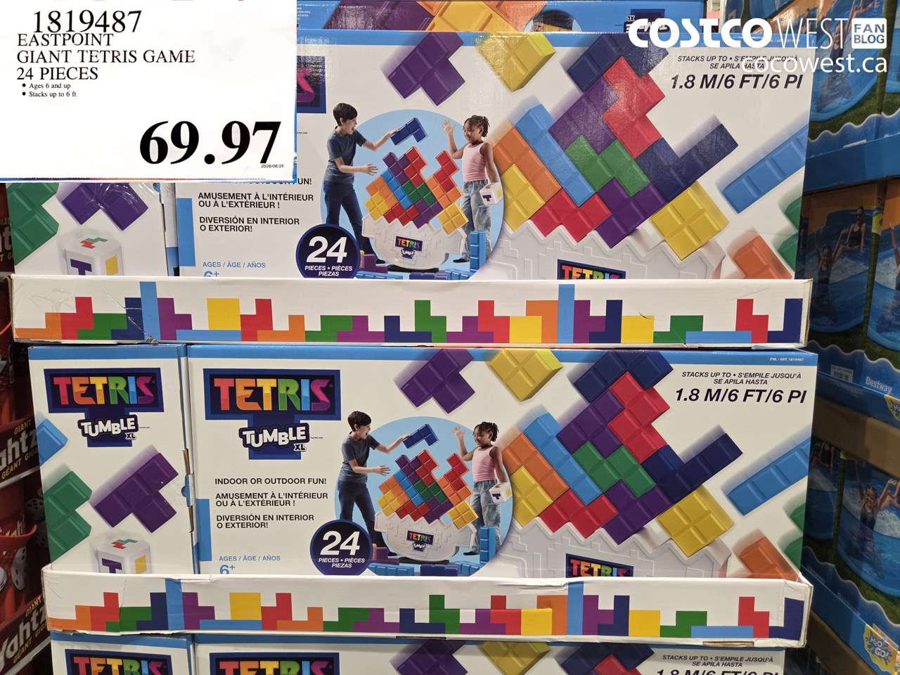 1819487 EASTPOINT GIANT TETRIS GAME 24 PIECES $69.97