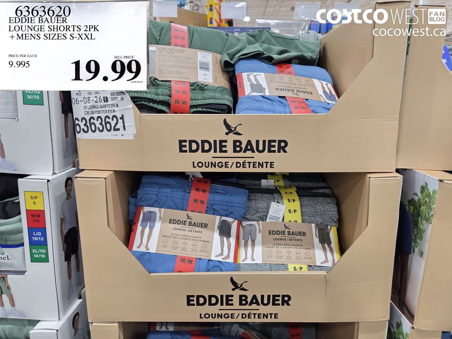 6363620 EDDIE BAUER LOUNGE SHORTS 2PK MENS SIZES S-XXL $19.99