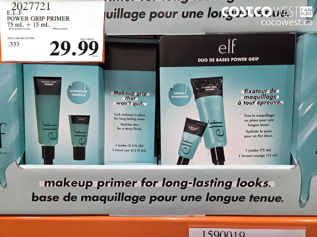 2027721 E.L.F. POWER GRIP PRIMER 75 ML + 15 ML $29.99