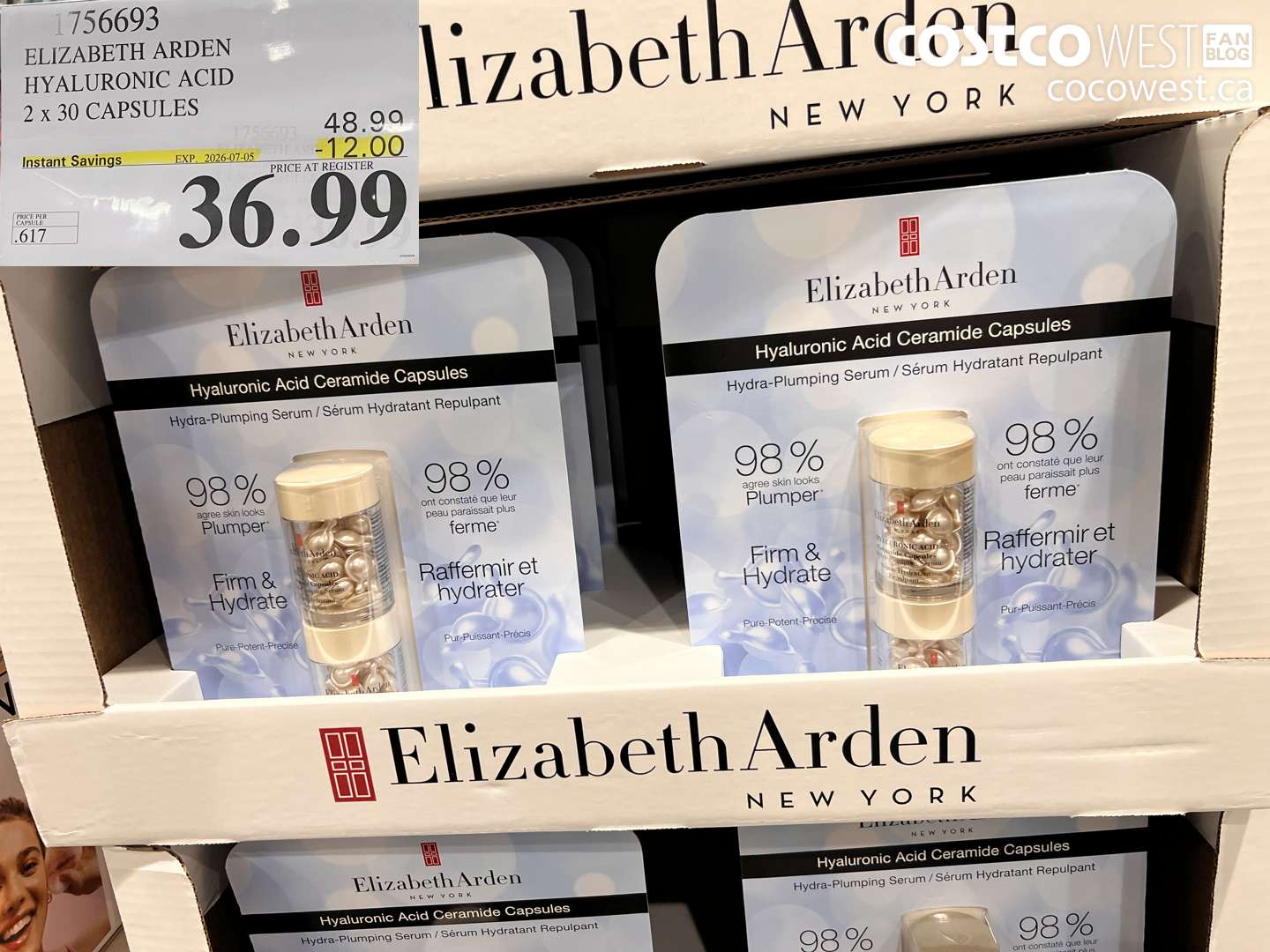 1756693 ELIZABETH ARDEN HYALURONIC ACID 2 X 30 CAPSULES ($12.00 INSTANT SAVINGS EXPIRES ON 2026-07-05) $36.99