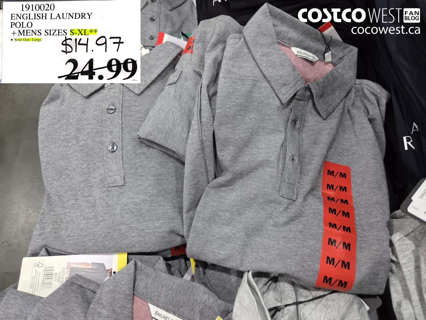 1910020 ENGLISH LAUNDRY POLO MENS SIZES S-XL $14.97