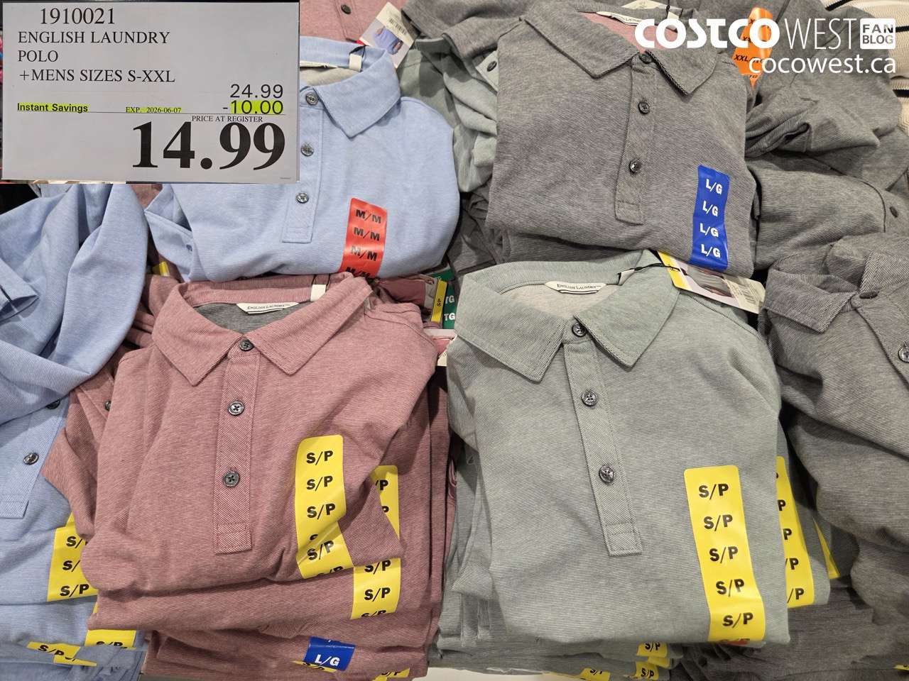 1910021 ENGLISH LAUNDRY POLO MENS SIZES S-XXL ($10.00 INSTANT SAVINGS EXPIRES ON 2026-06-07) $14.99
