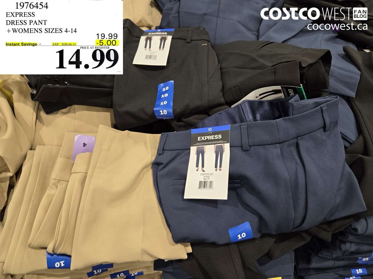 1976454 EXPRESS DRESS PANT WOMENS SIZES 4-14 ($5.00 INSTANT SAVINGS EXPIRES ON 2026-06-14) $14.99