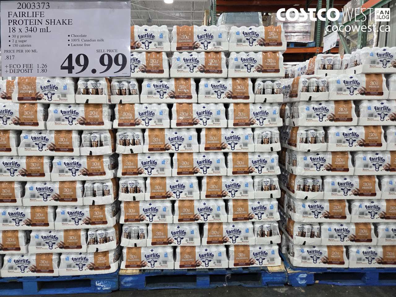 2003373 FAIRLIFE PROTEIN SHAKE 18 X 340 ML $49.99