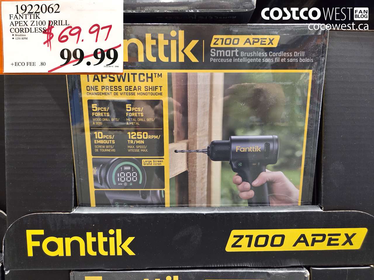 1922062 FANTTIK APEX Z100 DRILL CORDLESS $69.97