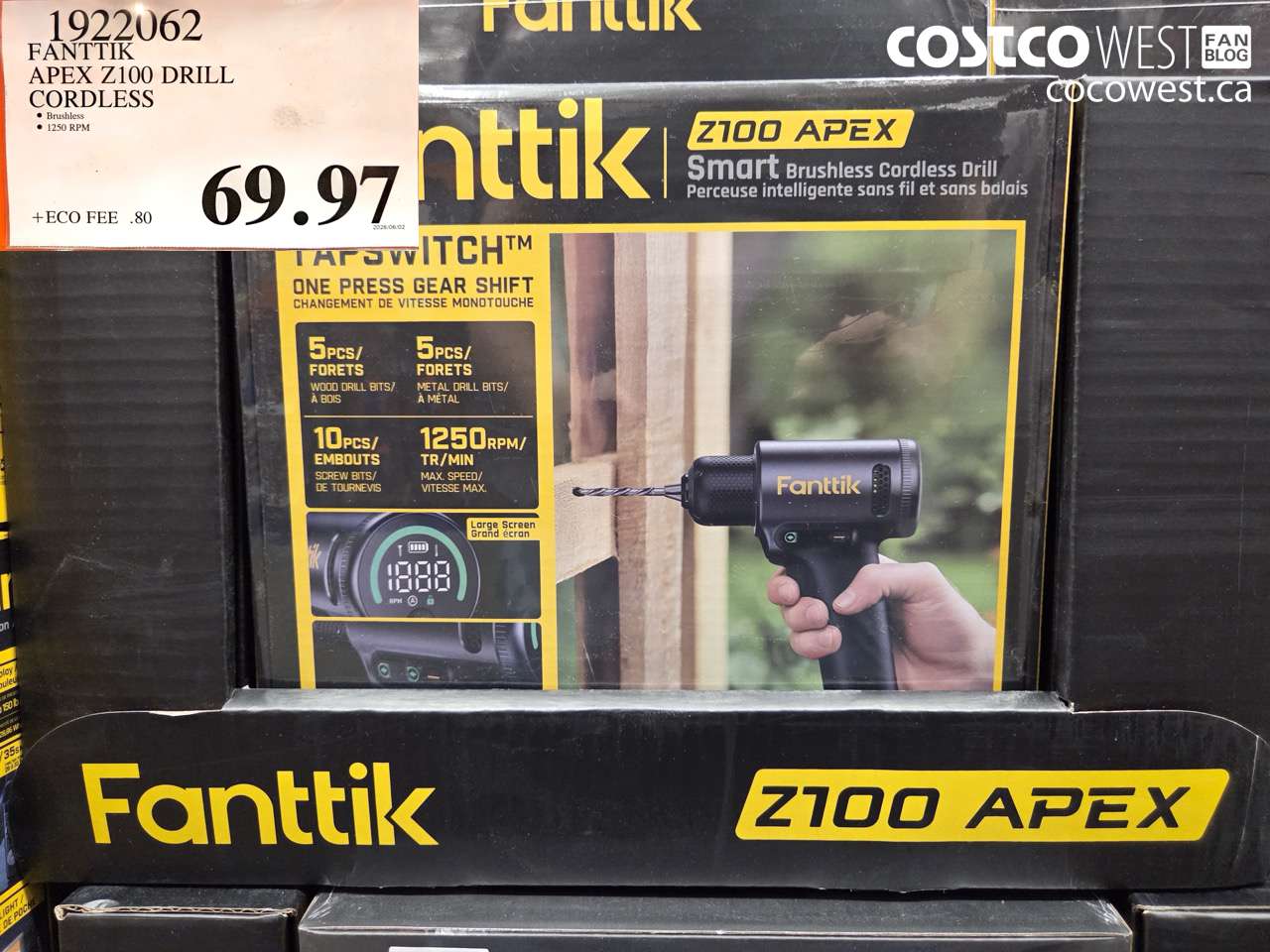 1922062 FANTTIK APEX Z100 DRILL CORDLESS $69.97