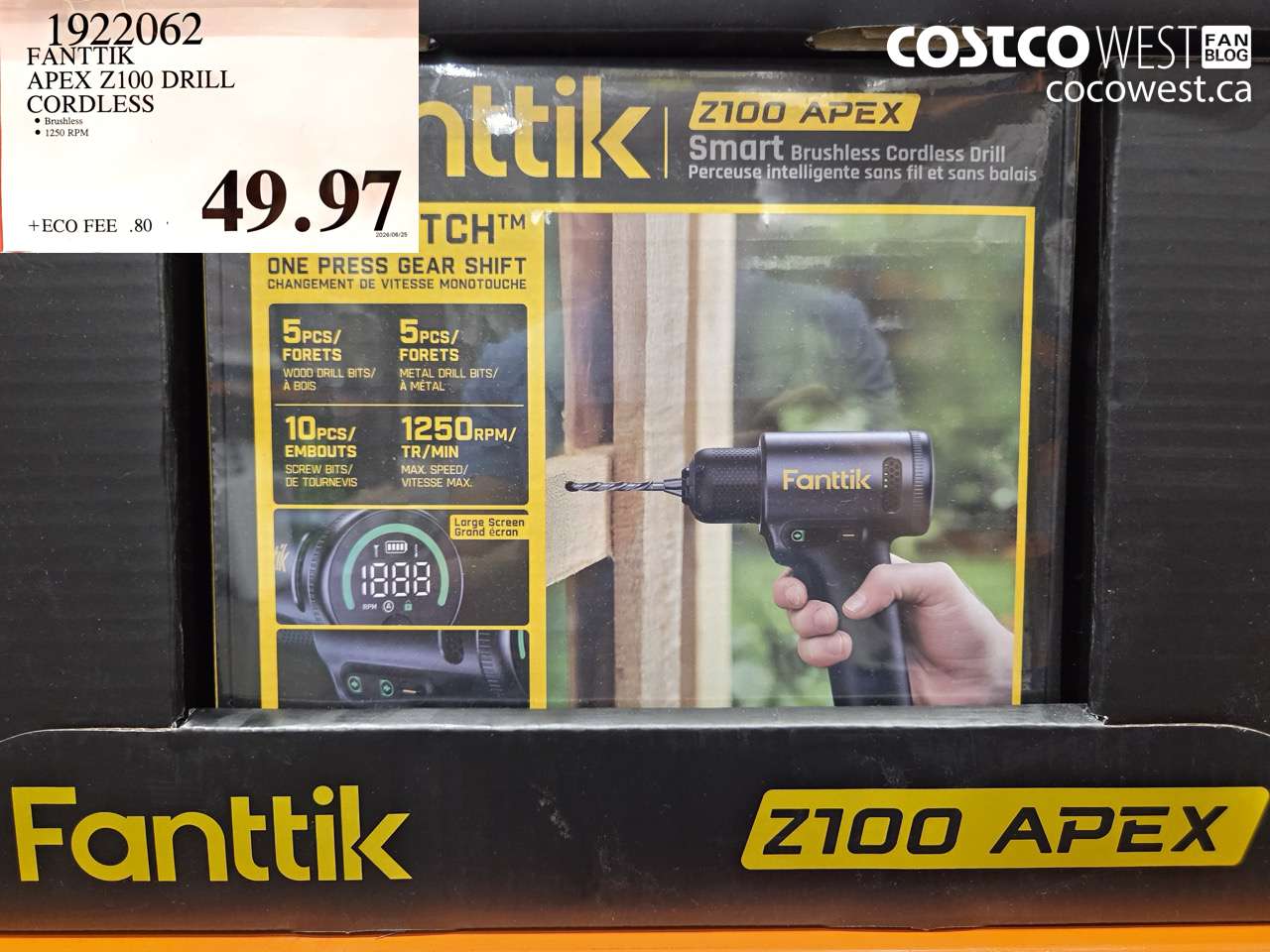 1922062 FANTTIK APEX Z100 DRILL CORDLESS $49.97