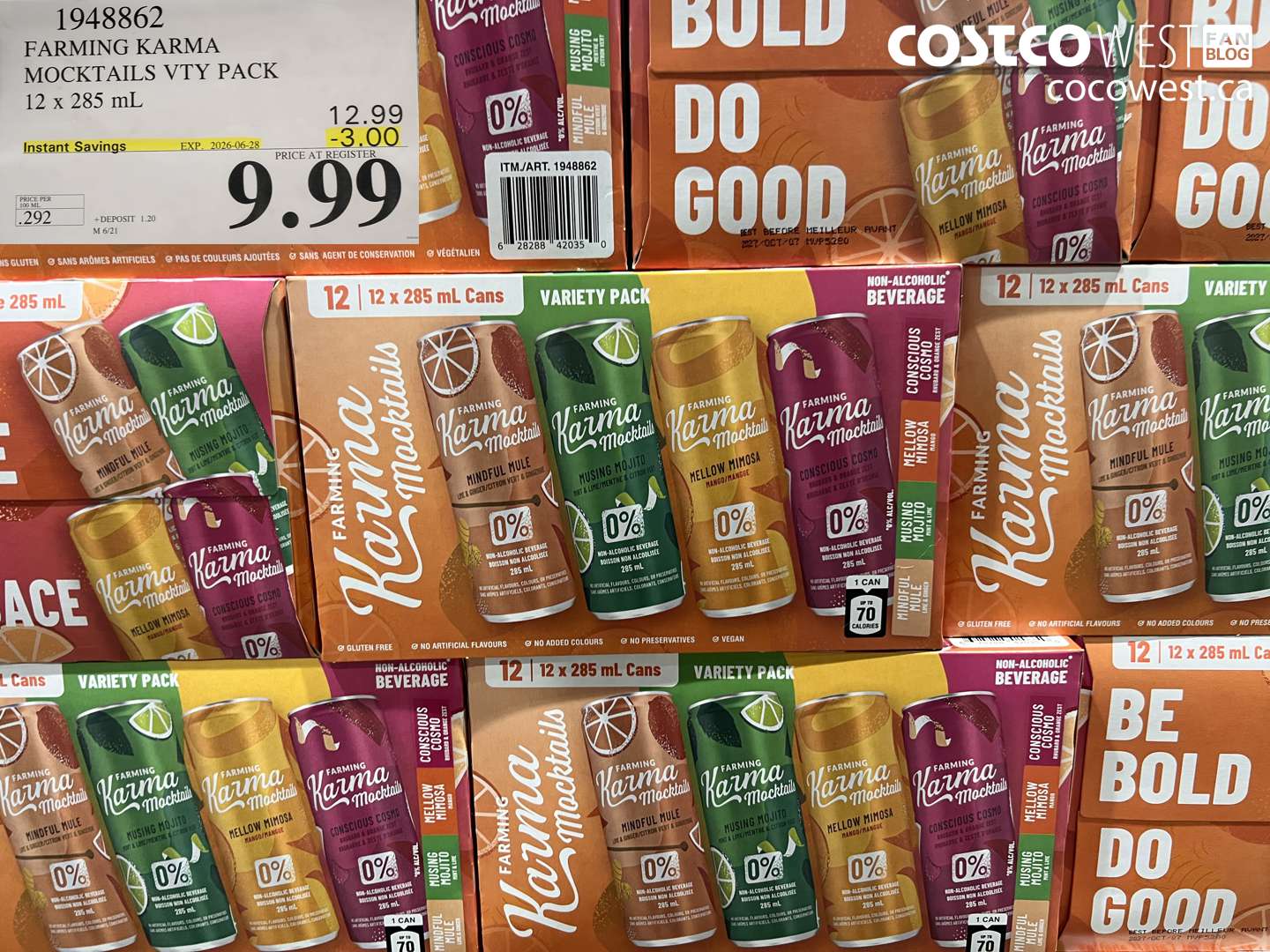 1948862 FARMING KARMA MOCKTAILS VTY PACK 12 X 285 ML ($3.00 INSTANT SAVINGS EXPIRES ON 2026-06-28) $9.99