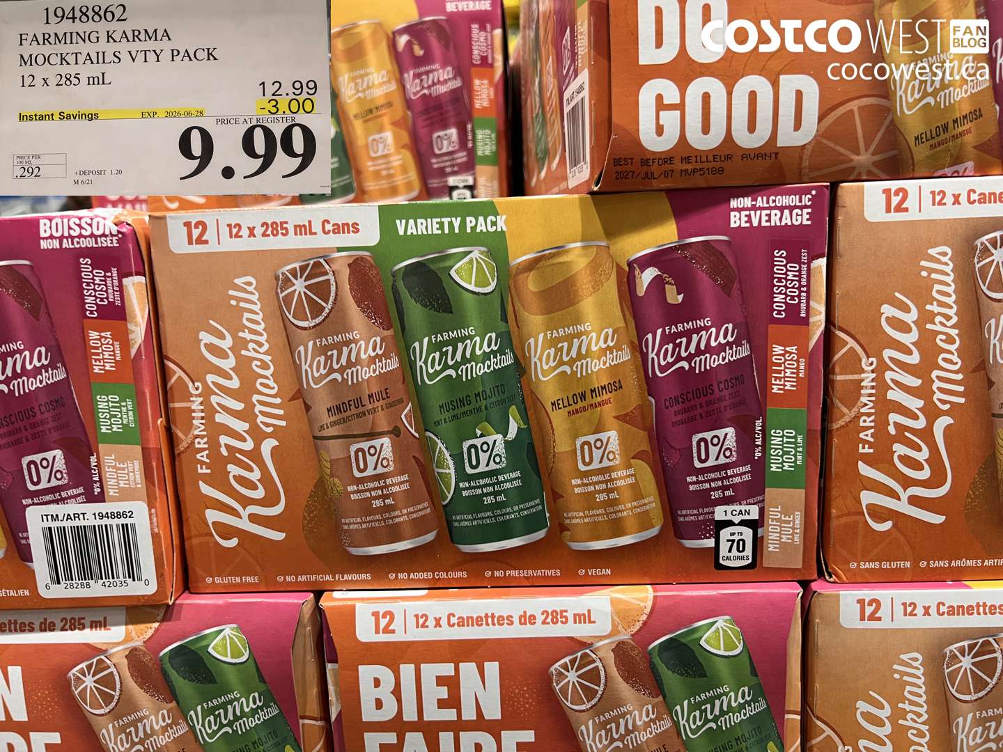 1948862 FARMING KARMA MOCKTAILS VTY PACK 12 X 285 ML ($3.00 INSTANT SAVINGS EXPIRES ON 2026-06-28) $9.99