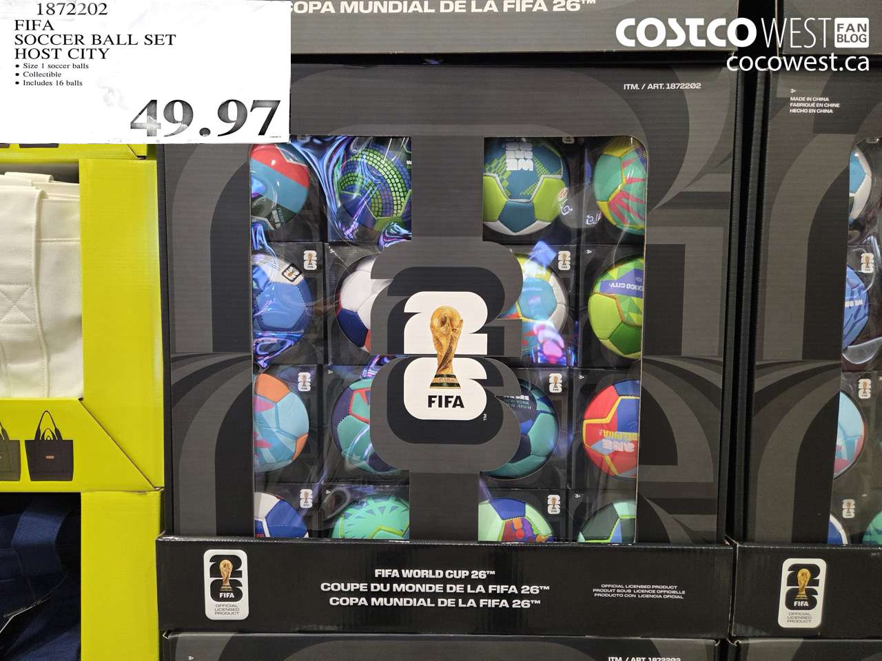 1872202 FIFA SOCCER BALL SET HOST CITY $49.97